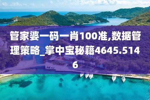 管家婆一码一肖100准,数据管理策略_掌中宝秘籍4645.5146