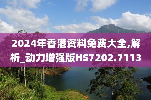 2024年香港资料免费大全,解析_动力增强版HS7202.7113