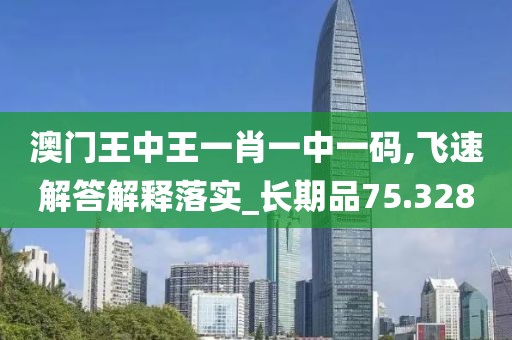 澳门王中王一肖一中一码,飞速解答解释落实_长期品75.328