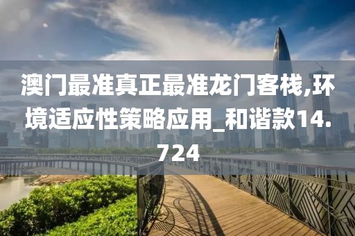 澳门最准真正最准龙门客栈,环境适应性策略应用_和谐款14.724