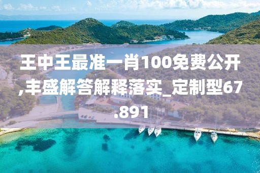 王中王最准一肖100免费公开,丰盛解答解释落实_定制型67.891