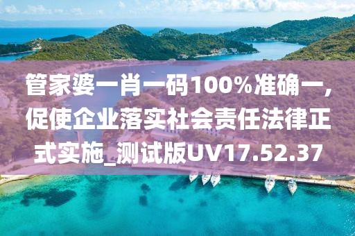 管家婆一肖一码100%准确一,促使企业落实社会责任法律正式实施_测试版UV17.52.37
