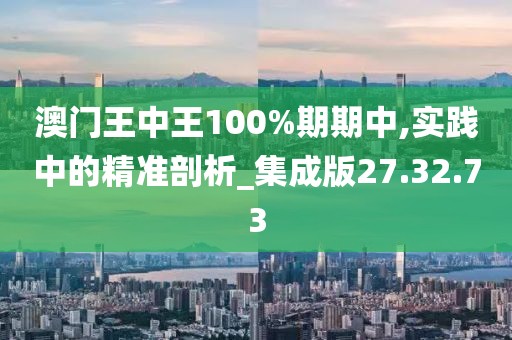 澳门王中王100%期期中,实践中的精准剖析_集成版27.32.73