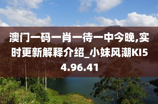 澳门一码一肖一待一中今晚,实时更新解释介绍_小妹风潮KI54.96.41