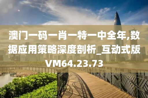 澳门一码一肖一特一中全年,数据应用策略深度剖析_互动式版VM64.23.73
