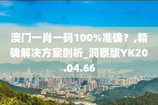 澳门一肖一码100%准确？,精确解决方案剖析_洞察版YK20.04.66