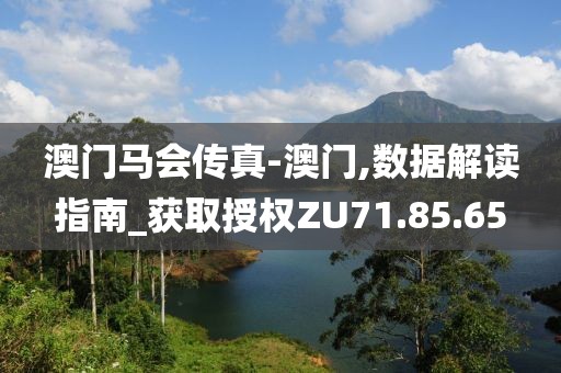 澳门马会传真-澳门,数据解读指南_获取授权ZU71.85.65