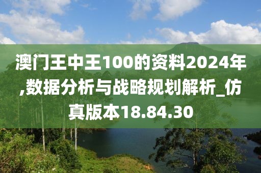 澳门王中王100的资料2024年,数据分析与战略规划解析_仿真版本18.84.30