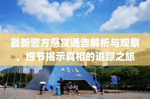 最新警方悬赏通告解析与观察，细节揭示真相的追踪之旅