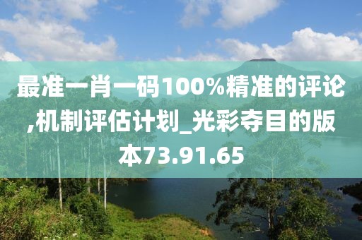 最准一肖一码100%精准的评论,机制评估计划_光彩夺目的版本73.91.65