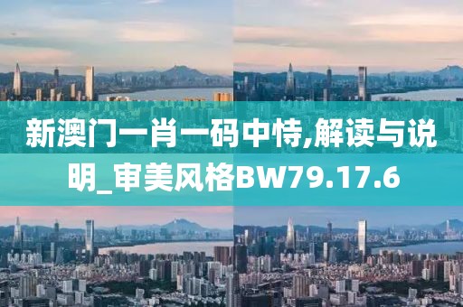 新澳门一肖一码中恃,解读与说明_审美风格BW79.17.6