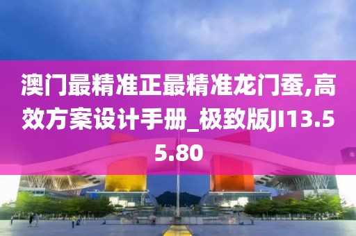 澳门最精准正最精准龙门蚕,高效方案设计手册_极致版JI13.55.80