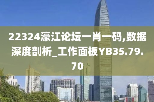 22324濠江论坛一肖一码,数据深度剖析_工作面板YB35.79.70