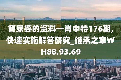 管家婆的资料一肖中特176期,快速实施解答研究_继承之章WH88.93.69
