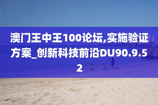 澳门王中王100论坛,实施验证方案_创新科技前沿DU90.9.52
