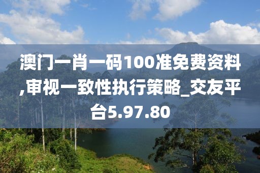 澳门一肖一码100准免费资料,审视一致性执行策略_交友平台5.97.80