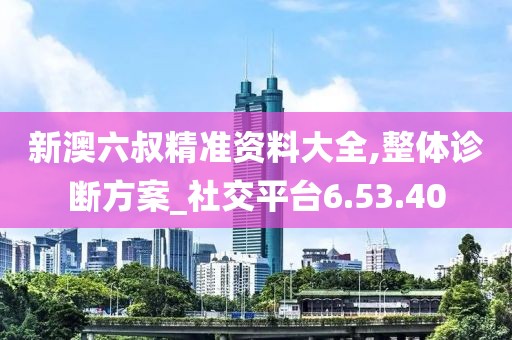 新澳六叔精准资料大全,整体诊断方案_社交平台6.53.40