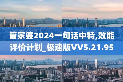 管家婆2024一句话中特,效能评价计划_极速版VV5.21.95