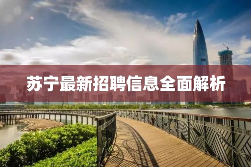 苏宁最新招聘信息全面解析