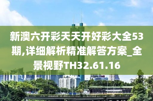 新澳六开彩天天开好彩大全53期,详细解析精准解答方案_全景视野TH32.61.16