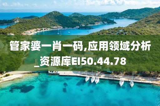 管家婆一肖一码,应用领域分析_资源库EI50.44.78