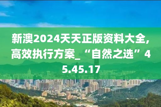 新澳2024天天正版资料大全,高效执行方案_“自然之选”45.45.17