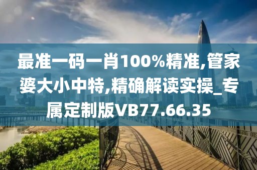 最准一码一肖100%精准,管家婆大小中特,精确解读实操_专属定制版VB77.66.35