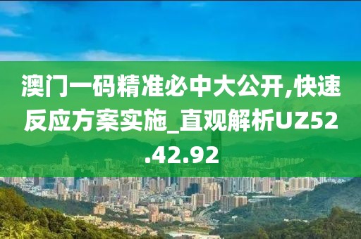 澳门一码精准必中大公开,快速反应方案实施_直观解析UZ52.42.92