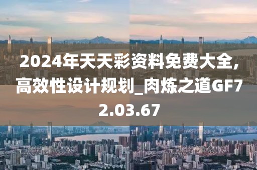 2024年天天彩资料免费大全,高效性设计规划_肉炼之道GF72.03.67