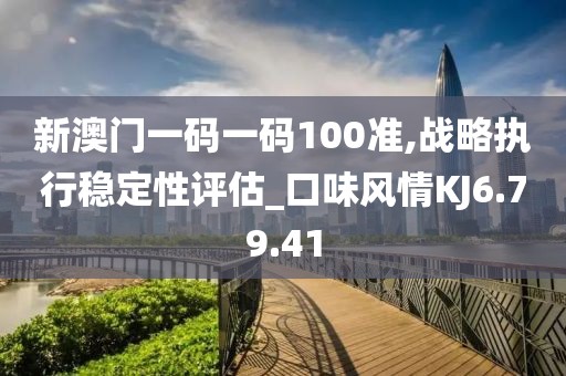 新澳门一码一码100准,战略执行稳定性评估_口味风情KJ6.79.41