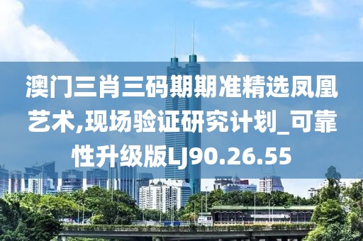澳门三肖三码期期准精选凤凰艺术,现场验证研究计划_可靠性升级版LJ90.26.55