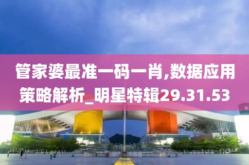 管家婆最准一码一肖,数据应用策略解析_明星特辑29.31.53