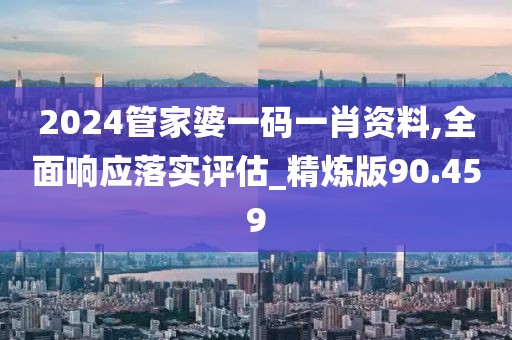 2024管家婆一码一肖资料,全面响应落实评估_精炼版90.459