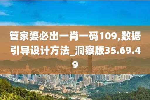管家婆必出一肖一码109,数据引导设计方法_洞察版35.69.49