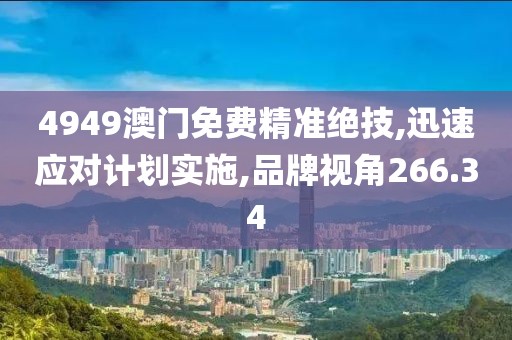 4949澳门免费精准绝技,迅速应对计划实施,品牌视角266.34