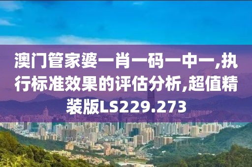 澳门管家婆一肖一码一中一,执行标准效果的评估分析,超值精装版LS229.273