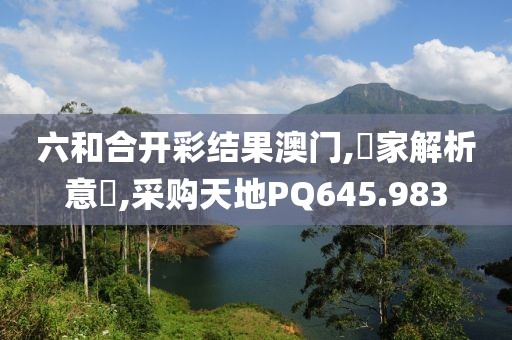 六和合开彩结果澳门,專家解析意見,采购天地PQ645.983