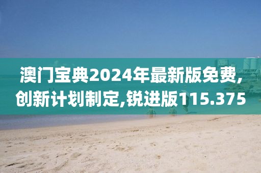 澳门宝典2024年最新版免费,创新计划制定,锐进版115.375