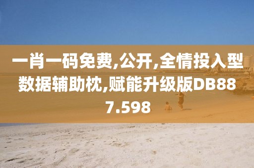 一肖一码免费,公开,全情投入型数据辅助枕,赋能升级版DB887.598