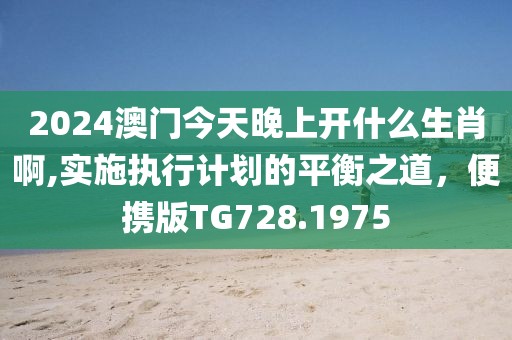 2024澳门今天晚上开什么生肖啊,实施执行计划的平衡之道，便携版TG728.1975