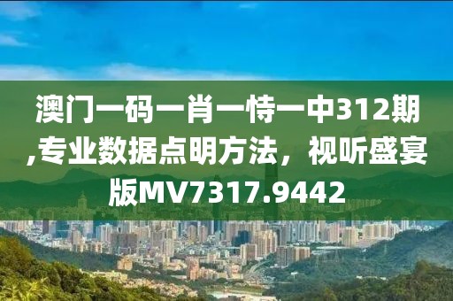 澳门一码一肖一恃一中312期,专业数据点明方法，视听盛宴版MV7317.9442