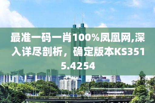 最准一码一肖100%凤凰网,深入详尽剖析，确定版本KS3515.4254