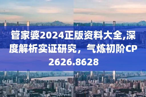 管家婆2024正版资料大全,深度解析实证研究，气炼初阶CP2626.8628