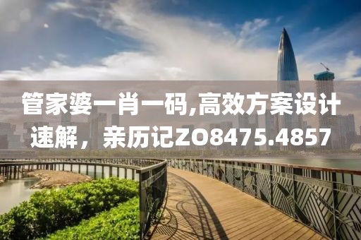 管家婆一肖一码,高效方案设计速解，亲历记ZO8475.4857