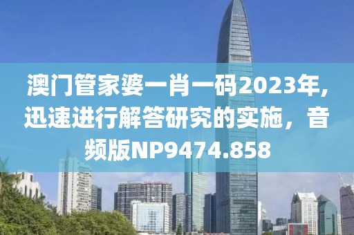 澳门管家婆一肖一码2023年,迅速进行解答研究的实施，音频版NP9474.858