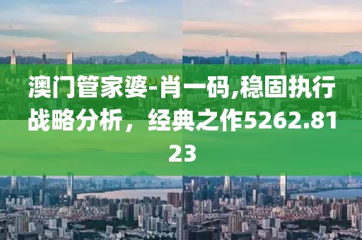澳门管家婆-肖一码,稳固执行战略分析，经典之作5262.8123