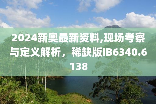 2024新奥最新资料,现场考察与定义解析，稀缺版IB6340.6138