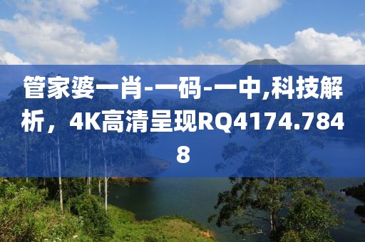 管家婆一肖-一码-一中,科技解析，4K高清呈现RQ4174.7848