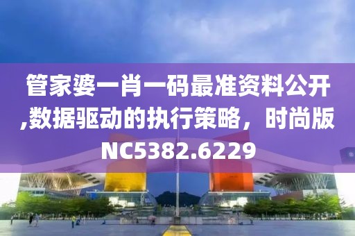 管家婆一肖一码最准资料公开,数据驱动的执行策略，时尚版NC5382.6229