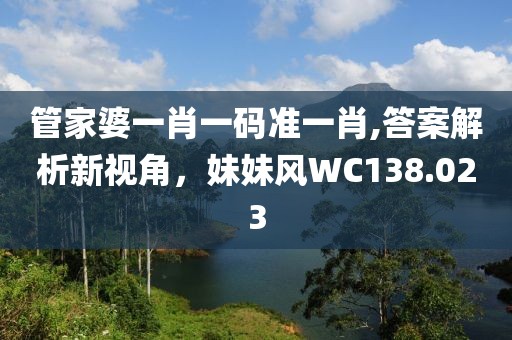 管家婆一肖一码准一肖,答案解析新视角，妹妹风WC138.023